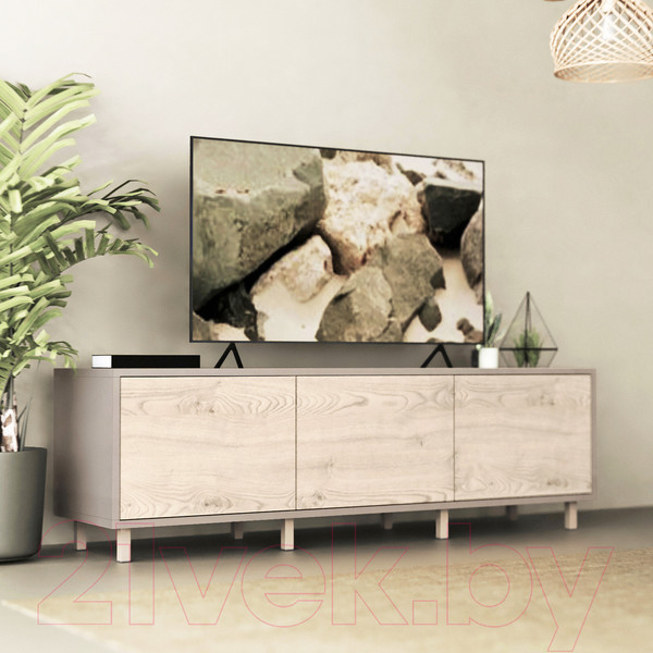 Изображение товара Тумба Crafto Анри 04 150x38x47 (латте/каштан)