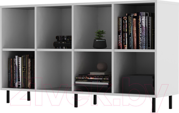 Изображение товара Тумба Crafto Санса 02 150x40x75 (белый/черный)