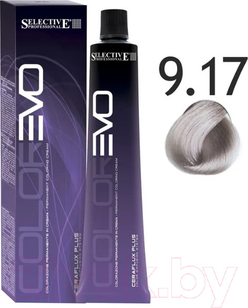 Изображение товара Крем-краска для волос Selective Professional Colorevo 9.17 / 84917 (100мл, очень светлый блондин лед)