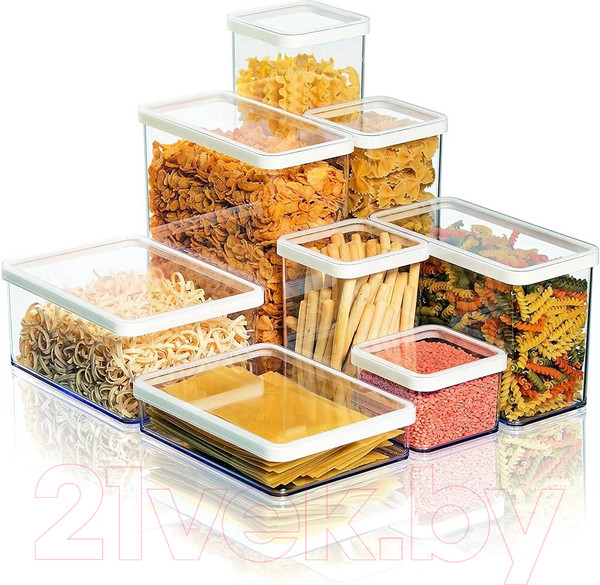 Изображение товара Емкость для хранения Rotho Loft Premium / 1161090000 (прозрачный/белый)