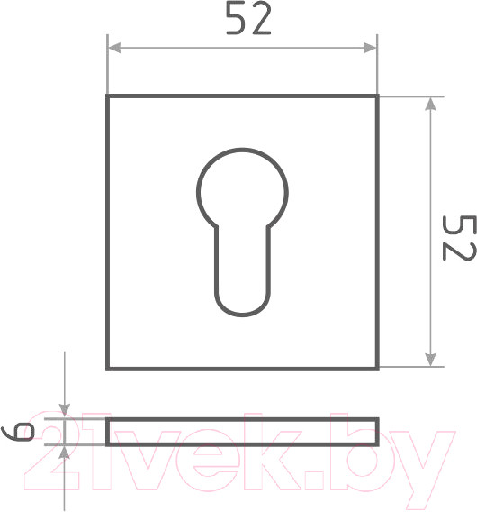 Изображение товара Накладка на цилиндр VELA Techno ET-Q-SC (матовый хром)