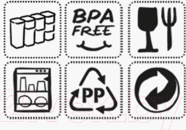 Изображение товара Емкость для хранения Rotho Loft Premium / 1161090000 (прозрачный/белый)