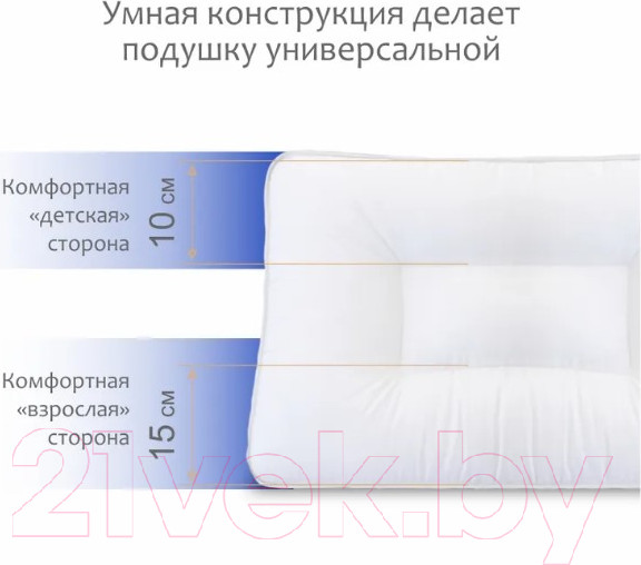 Изображение товара Подушка для сна Espera Quadro 3d Mini ЕС-4387 (40x60)