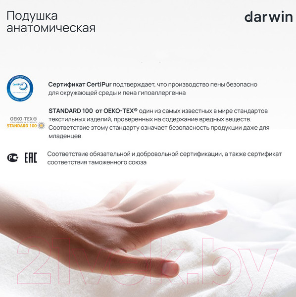 Изображение товара Ортопедическая подушка Darwin Life 1.0