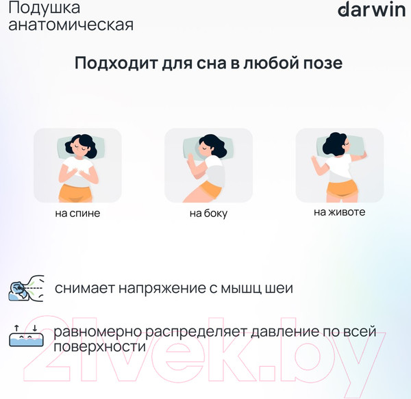 Изображение товара Ортопедическая подушка Darwin Breeze 2.0 S
