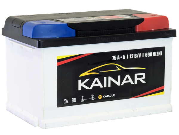 Изображение товара Автомобильный аккумулятор Kainar 75 R+ низкий / 075 12 20 02 0141 05 06 0 L (75 А/ч)