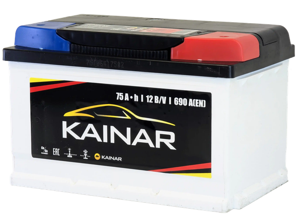 Изображение товара Автомобильный аккумулятор Kainar 75 R+ низкий / 075 12 20 02 0141 05 06 0 L (75 А/ч)