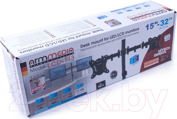 Изображение товара Кронштейн для телевизора ARM Media LCD-T13 (черный)