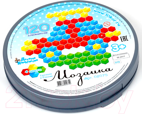 Изображение товара Развивающая игрушка Десятое королевство Мозаика шестигранная / 02075