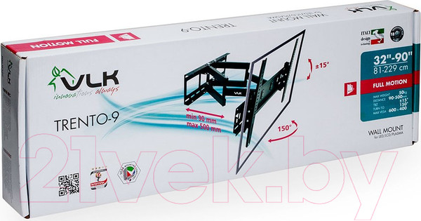 Изображение товара Кронштейн для телевизора VLK Trento-9 (черный)