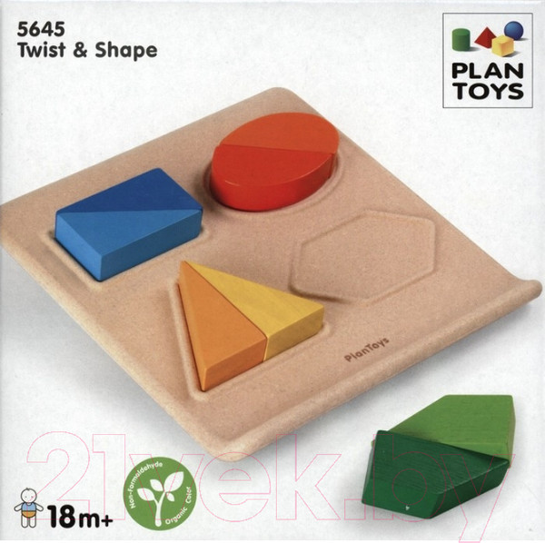 Изображение товара Развивающая игрушка Plan Toys Геометрия формы / 5645