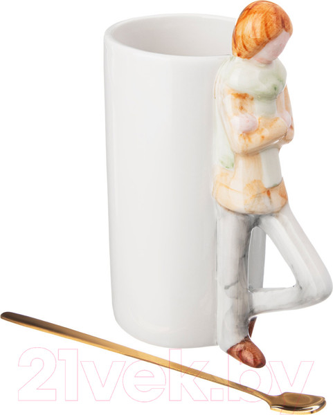 Изображение товара Набор кружек с ложками Lefard Влюбленные / 149-657 (2шт, с ложками)