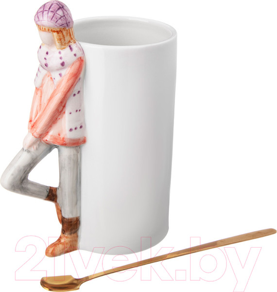 Изображение товара Набор кружек с ложками Lefard Влюбленные / 149-657 (2шт, с ложками)