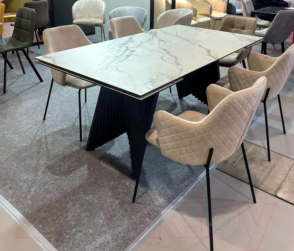 Изображение товара Обеденный стол M-City Ivar 180 Marbles KL-188 / 626M04353 (контрастный мрамор/керамика)