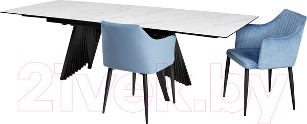 Изображение товара Обеденный стол M-City Ivar 180 Marbles KL-99 / ROCAVA9649GNKL99 (белый мрамор/керамика)