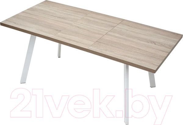 Изображение товара Обеденный стол M-City Brick M 140 / DEDBRICKMOAKTRUFWHT140 (дуб трюфель/белый)