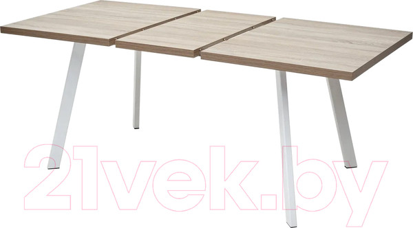 Изображение товара Обеденный стол M-City Brick M 140 / DEDBRICKMOAKTRUFWHT140 (дуб трюфель/белый)