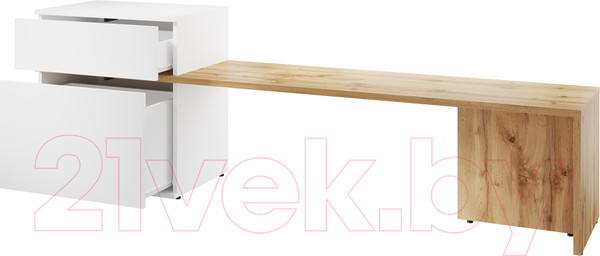 Изображение товара Тумба Involux Лаура 171T001 (дуб натюрель/белый премиум)