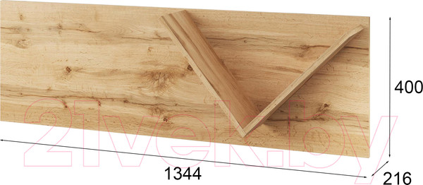 Изображение товара Полка Involux Лаура 171P003 правый (дуб натюрель)