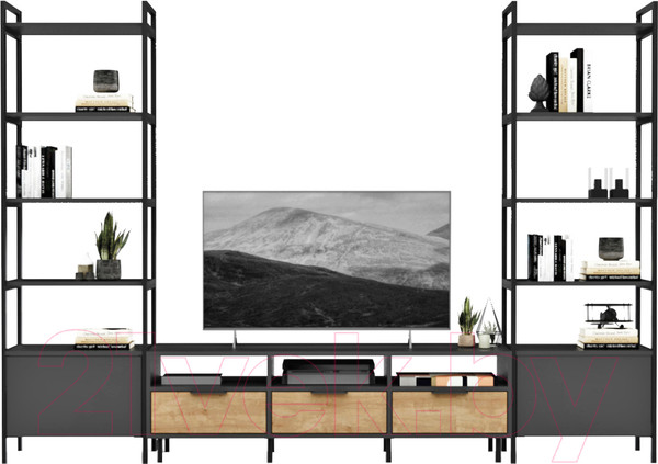Изображение товара Горка Crafto Лофт Агата Бонд 10 270x38x190 (графит/дуб)