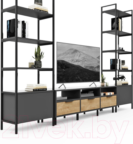 Изображение товара Горка Crafto Лофт Агата Бонд 10 270x38x190 (графит/дуб)