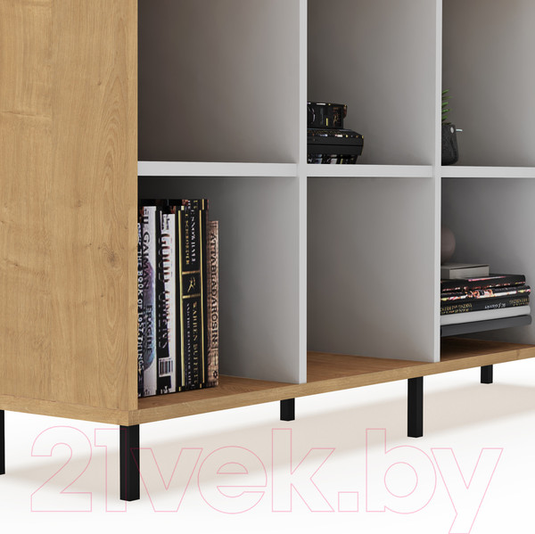 Изображение товара Тумба Crafto Санса 03 150x40x75 (белый/дуб)