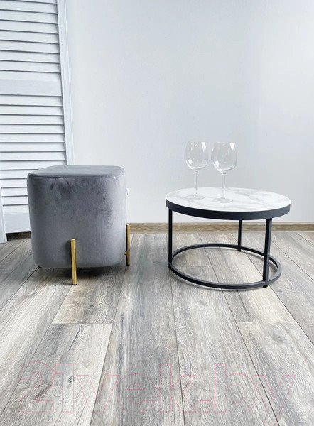 Изображение товара Пуф M-City Ares / 628M04405 (Bluvel-14 Grey/Gold)