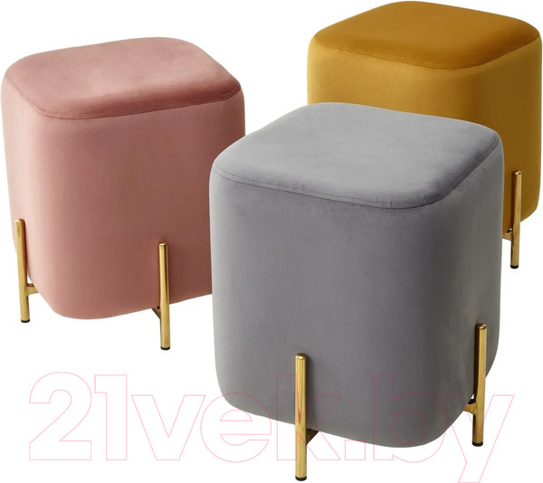 Изображение товара Пуф M-City Ares/ 628M04403 ( Bluvel-68 Yellow/Gold)