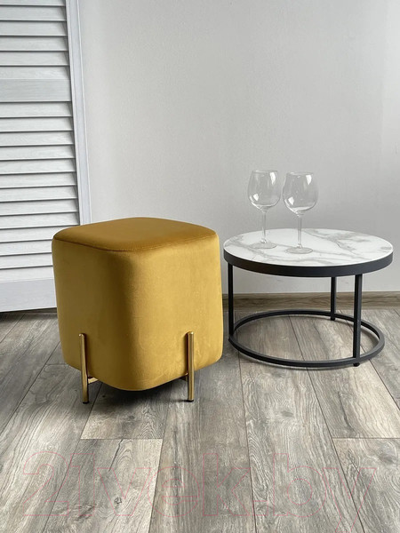 Изображение товара Пуф M-City Ares/ 628M04403 ( Bluvel-68 Yellow/Gold)