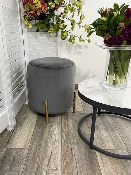 Изображение товара Пуф M-City Rice / UF029SBLV14 (Bluvel-14 Grey/Gold)