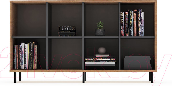 Изображение товара Тумба Crafto Санса 04 150x40x75 (графит/дуб)