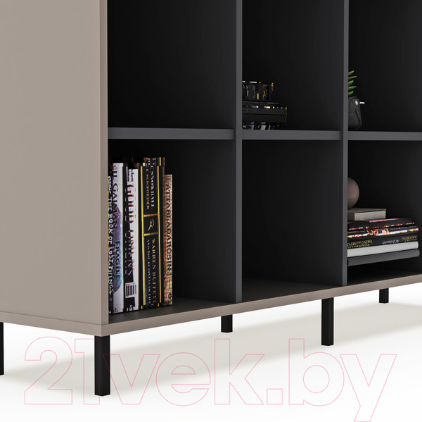 Изображение товара Тумба Crafto Санса 05 150x40x75 (графит/латте)