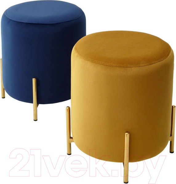 Изображение товара Пуф M-City Rice / 628M04399 (Bluvel-86 Navy Blue/Gold)