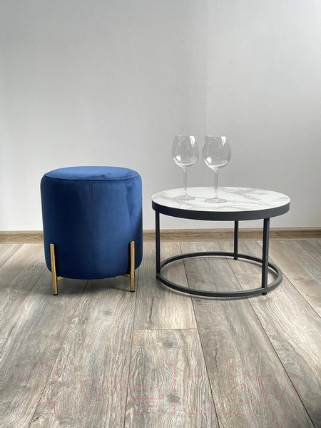 Изображение товара Пуф M-City Rice / 628M04399 (Bluvel-86 Navy Blue/Gold)