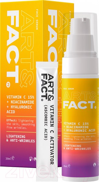 Изображение товара Сыворотка для лица Art&Fact Осветляющая Vitamin C 15% + Niacinamide + Hyaluronic Acid (30мл)