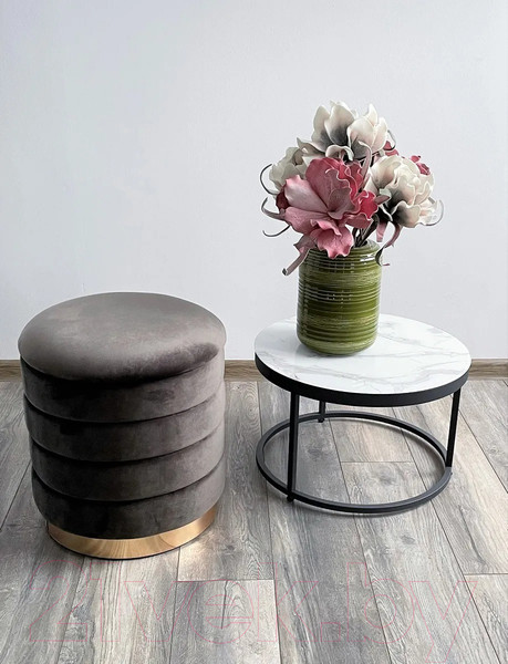 Изображение товара Пуф M-City Фред / 461MC04436 (велюр графит/золото)