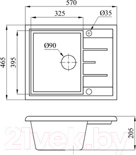 Изображение товара Мойка кухонная со смесителем БелЭворс Mila L + смеситель W4998-3-22 (черный)