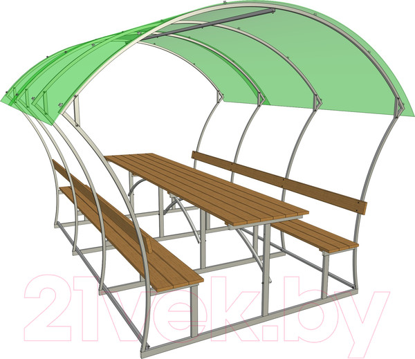 Изображение товара Беседка ИМпласт Лайт 2.9x1.7м / 20x20мм
