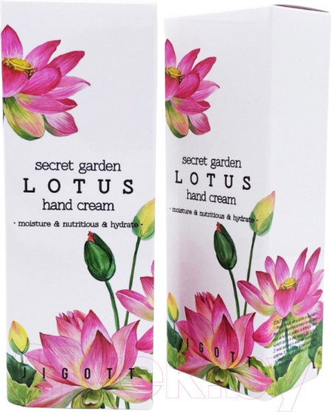 Изображение товара Крем для рук Jigott Secret Garden с экстрактом лотоса (100мл)