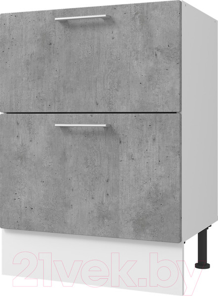 Изображение товара Шкаф-стол кухонный Горизонт Мебель Оптима 80 2 ящика (бетон грей)