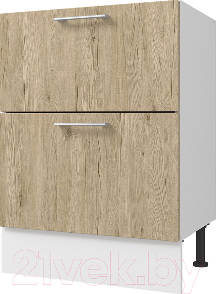 Изображение товара Шкаф-стол кухонный Горизонт Мебель Оптима 80 2 ящика (рустик натур)