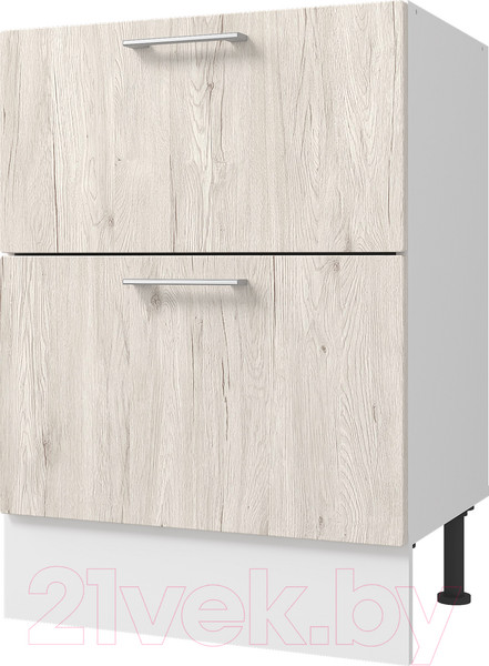 Изображение товара Шкаф-стол кухонный Горизонт Мебель Оптима 80 2 ящика (рустик серый)