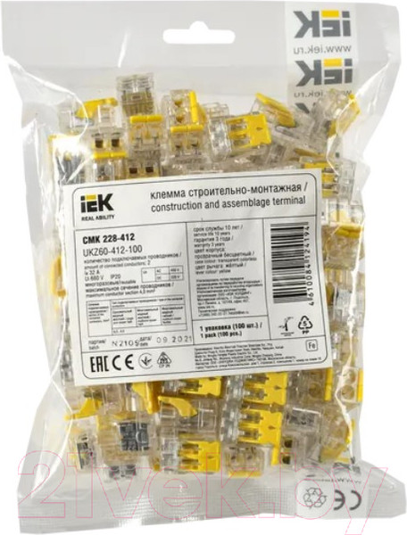 Изображение товара Клемма IEK UKZ60-412-100
