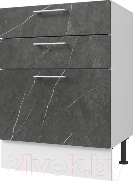 Изображение товара Шкаф-стол кухонный Горизонт Мебель Оптима 50 3 ящика (гранит дым)