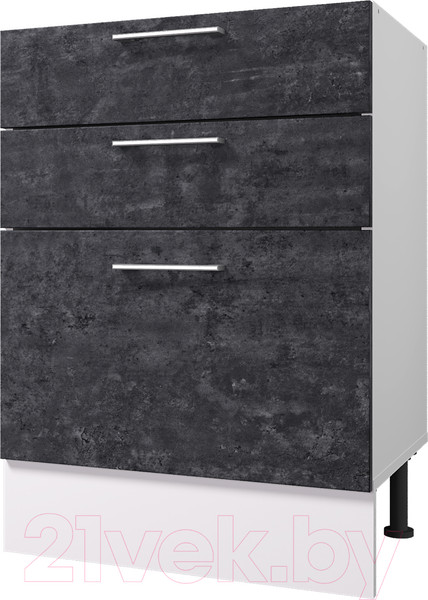 Изображение товара Шкаф-стол кухонный Горизонт Мебель Оптима 50 3 ящика (камень арья)