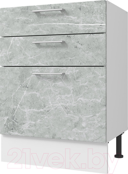 Изображение товара Шкаф-стол кухонный Горизонт Мебель Оптима 60 3 ящика (гранит маус)