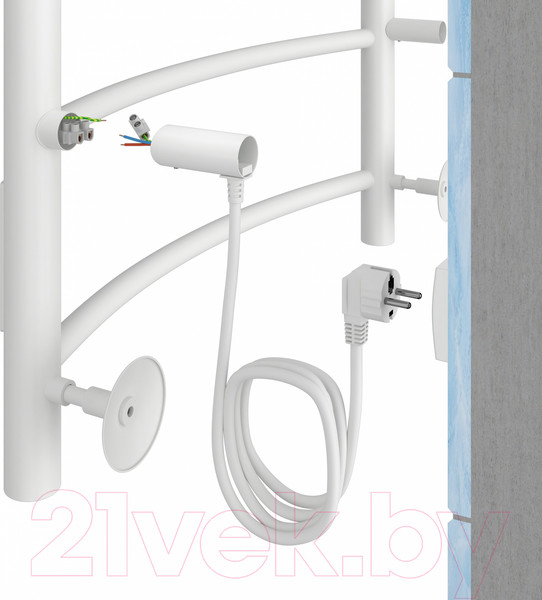 Изображение товара Полотенцесушитель электрический Terminus Аврора П8 500x800 (КС 9003 матовый)