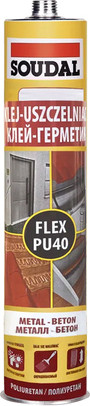 Изображение товара Клей-герметик Soudal Flex PU40 / 137853 (300мл, белый)