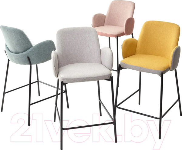 Изображение товара Стул барный M-City Nyx / 628M03420 (VF106 желтый/VF120 серый)