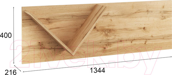 Изображение товара Полка Involux Лаура 171P004 (дуб натюрель)